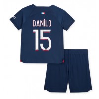 Camiseta Paris Saint-Germain Danilo Pereira #15 Primera Equipación para niños 2023-24 manga corta (+ pantalones cortos)